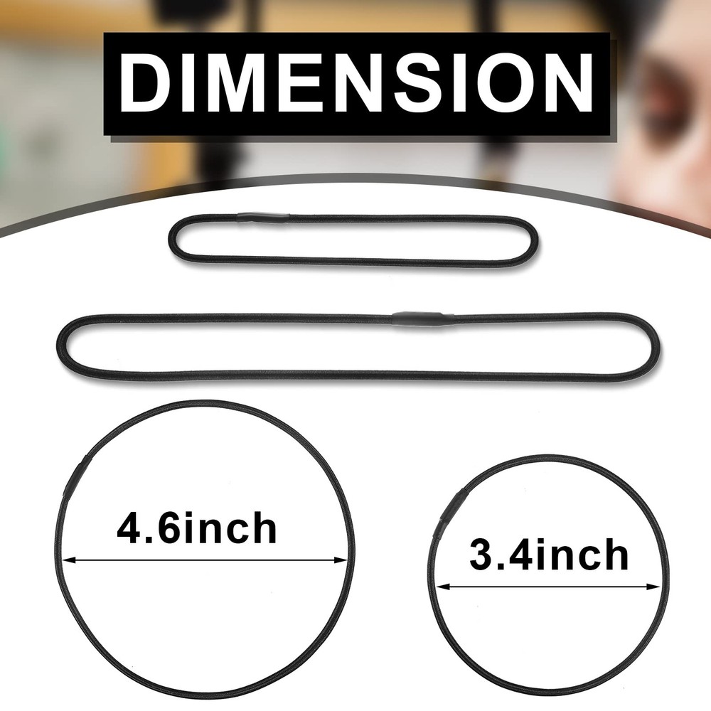 8 Pieces Black Universal Elastic Bands Replacement Microphone Shock