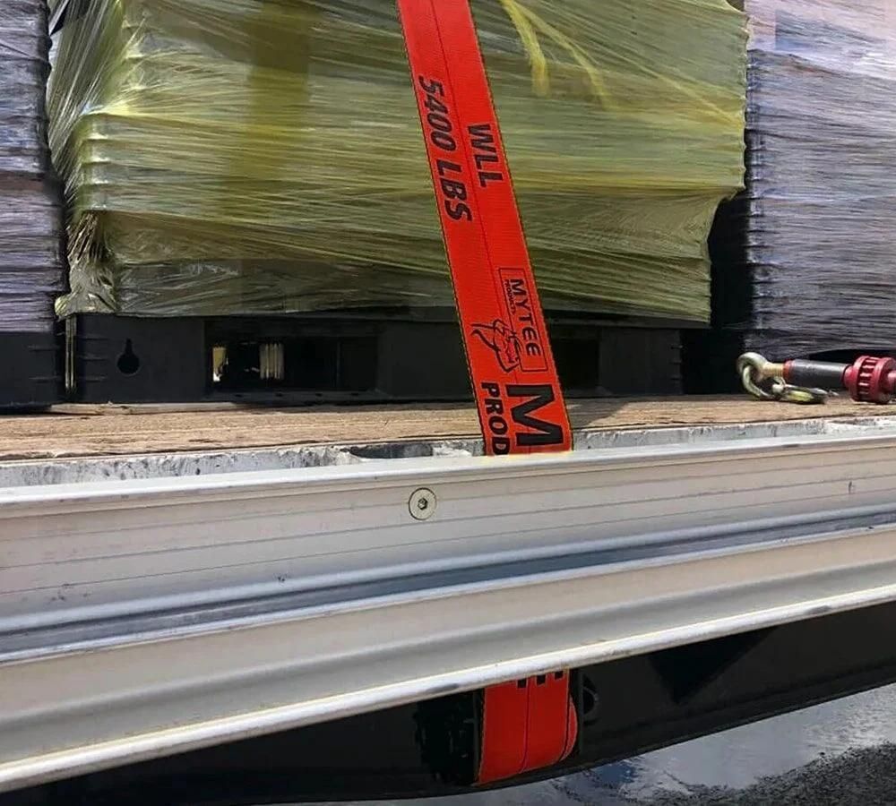 4 Pack 4"x40' Red Winch Straps w/ Flat Hook WLL 5400 # Cargo Control for Flat...