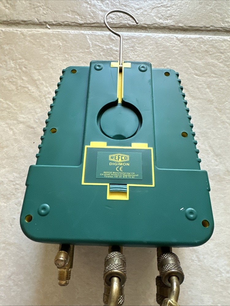 Refco Digimon Digital Manifold HVAC Two-Valve with Hoses EUC