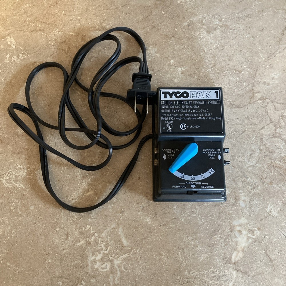 Tyco Pak 1 Model 895 A- HO Train 120V Transformer - TESTED
