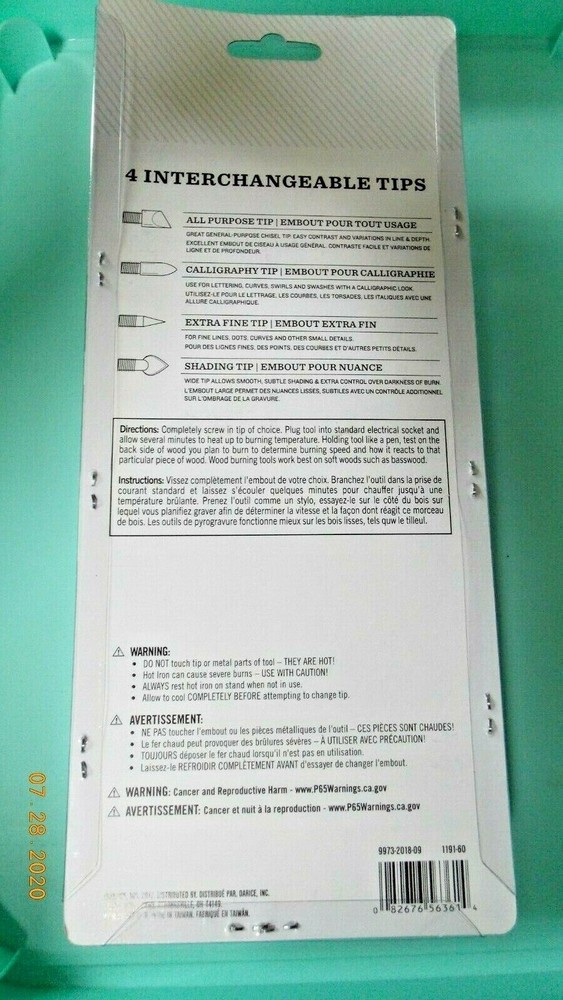 Darice Woodburning Kit with 4 interchangeable tips.