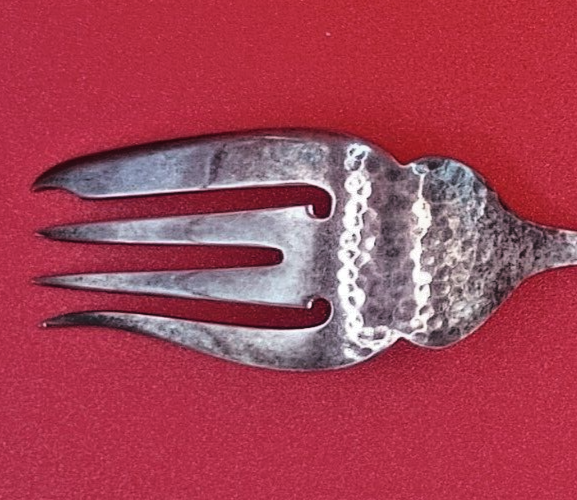 rare "Elizabeth Tudor" STERLING SILVER FORK, BALTIMORE SILVERSMITHS MFG. CO.