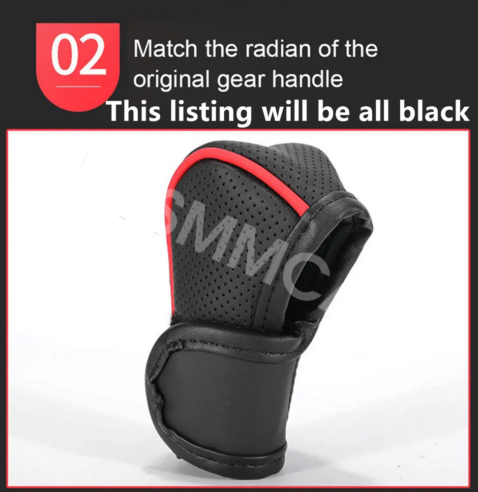 Car Gear Shift Knob Cover Gear Shift Grip Handle Protector Accessories leather