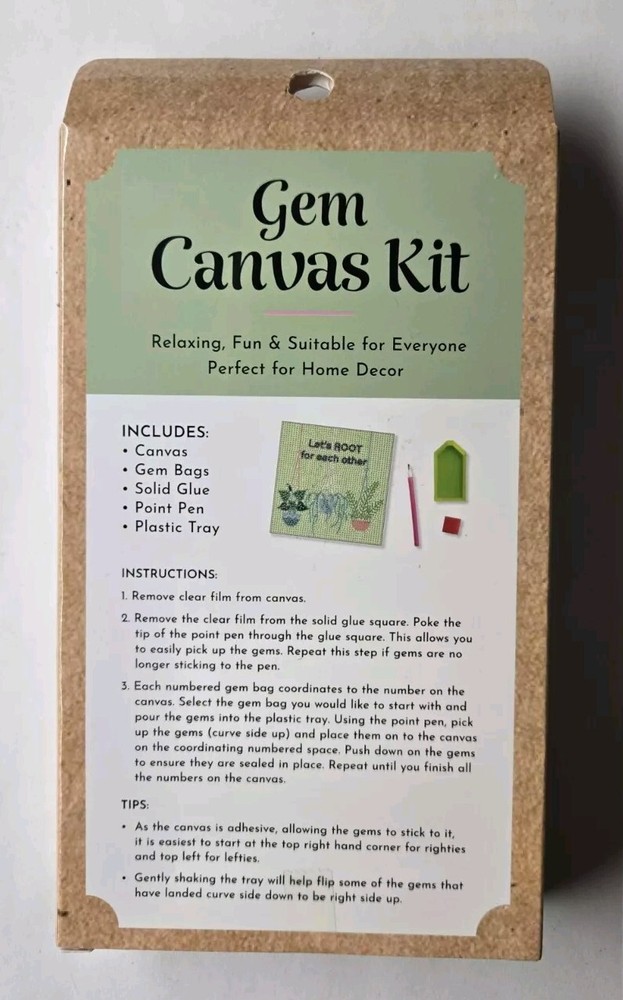 Gem Canvas Kit Hanging Plants Lets Root for Each Other
