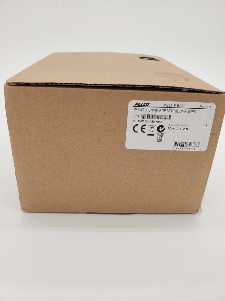 Pelco IME31-E-BASE 3MP Base Sarix Enhanced Environmental 3-9mm Dome Camera