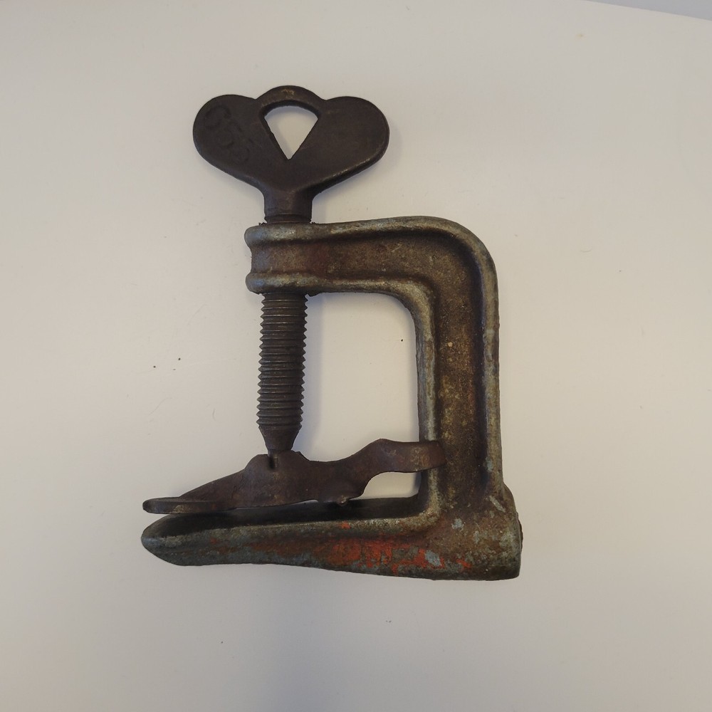 Antique Victorian Decorative Cast Iron Clamping Tool 655