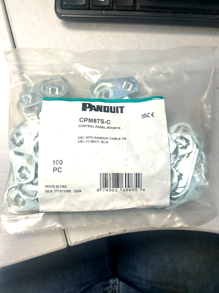 Panduit Control Panel Mounts CPM87S-C 100PC made in USA