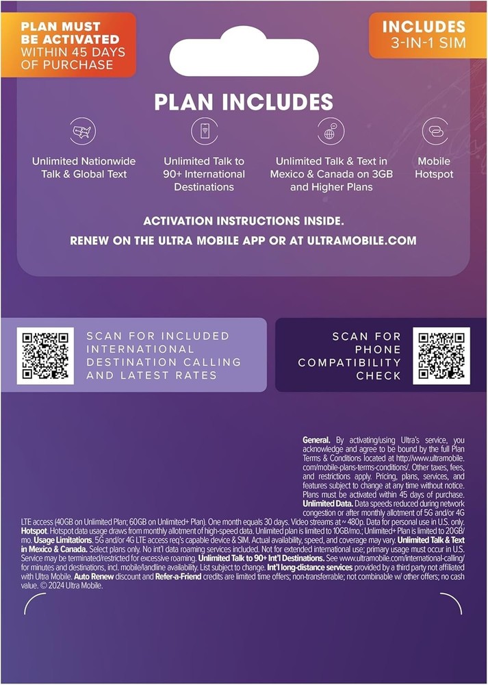 Great Value: 3- T-Mobile Plan with Unlimited Talk, Text & Mobile Hotspot