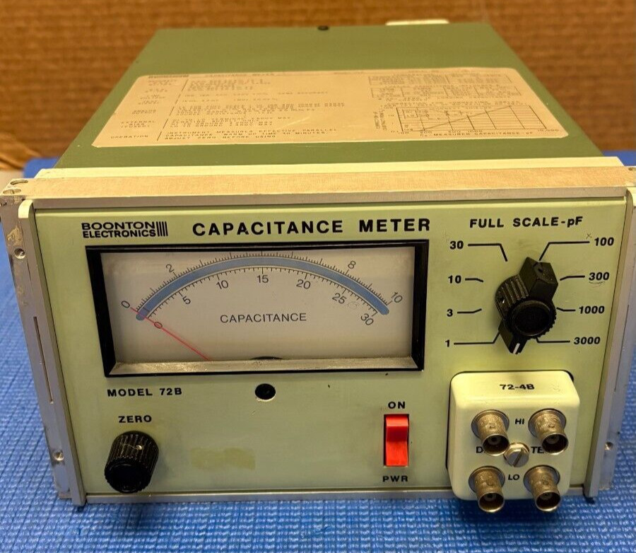 BOONTON ELECTRONICS MODEL 72B CAPACITANCE METER