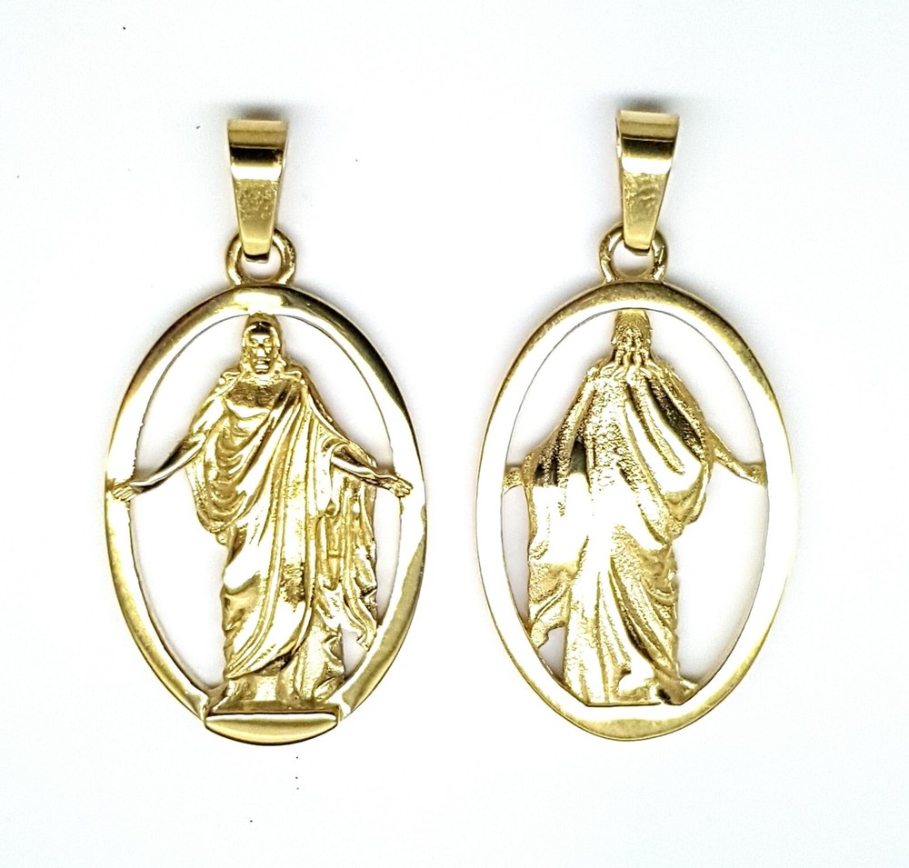Christus Necklace, Gold Plated with Adjustable Chain