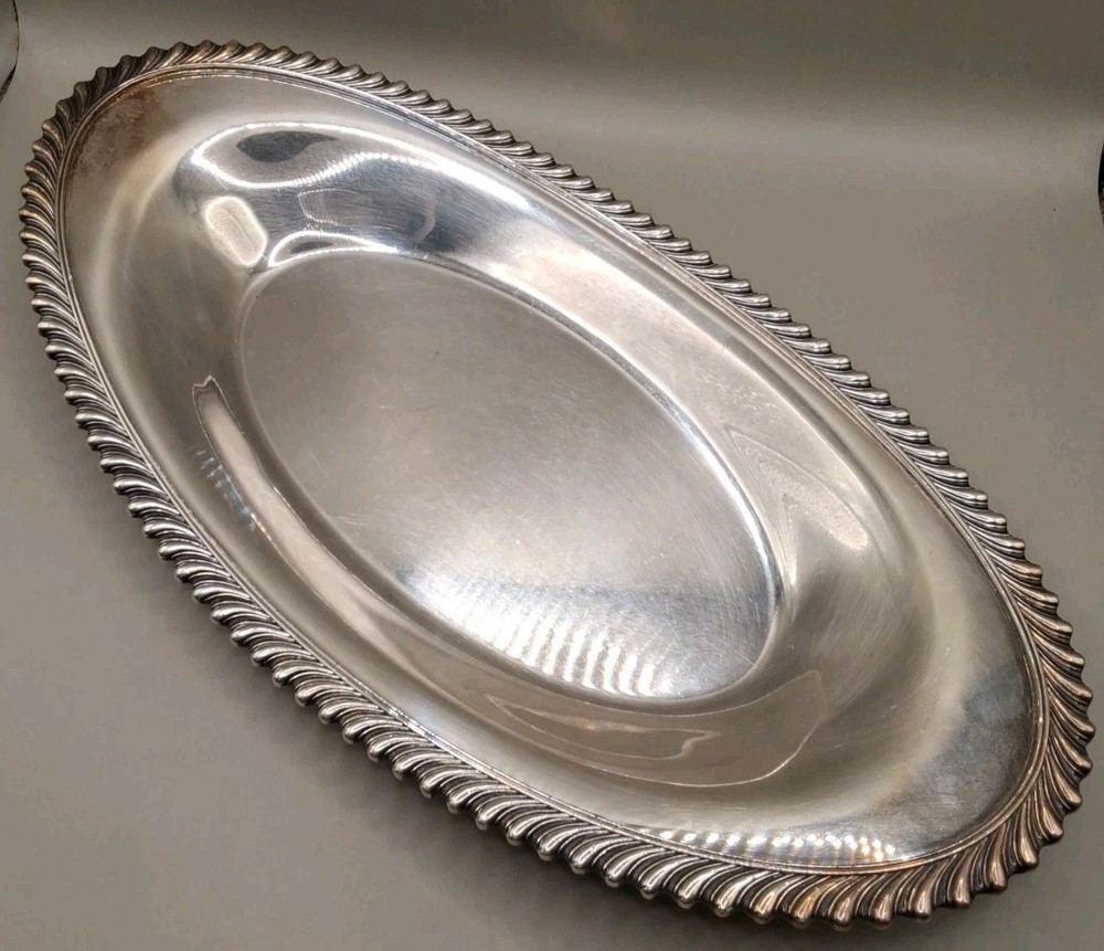 Vintage Oval Silver Plated Platter