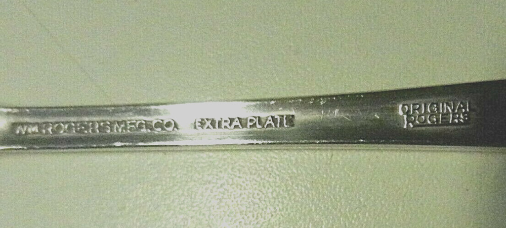 1939 REFLECTION Pattern FORK Wm Rogers Mfg Co Extra Plate Original Silverplated
