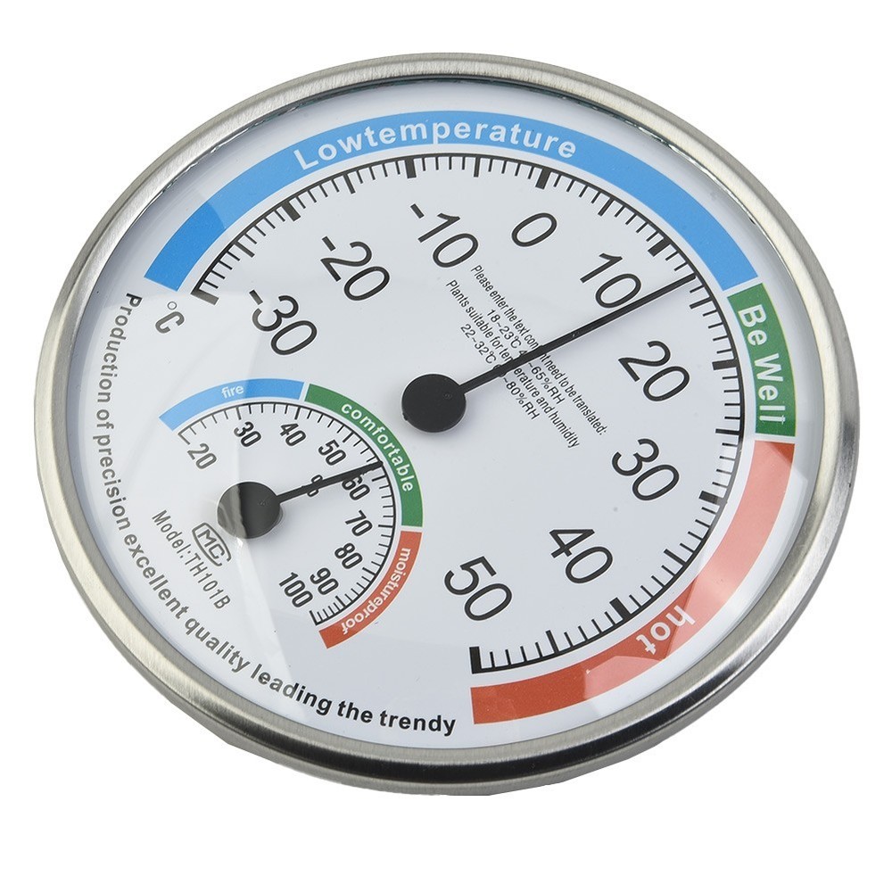Hygrometer Thermometer Range: 20-Thickness 2.2cm White Classroom