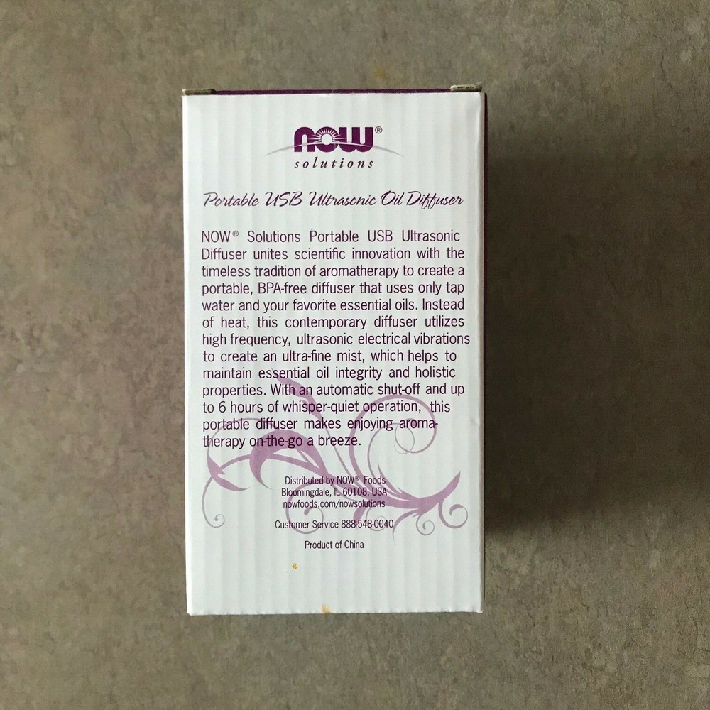 NOW Portable USB Ultrasonic Essential Oil Diffuser - NEW