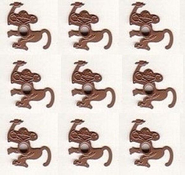 MONKEY EYELETS  SCRAPBOOKING  *EYELET OUTLET 10 PCS BROWN