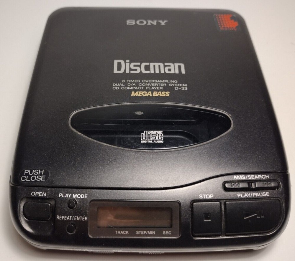 Sony Discman Model No. D-33 CD Compact Disc Player