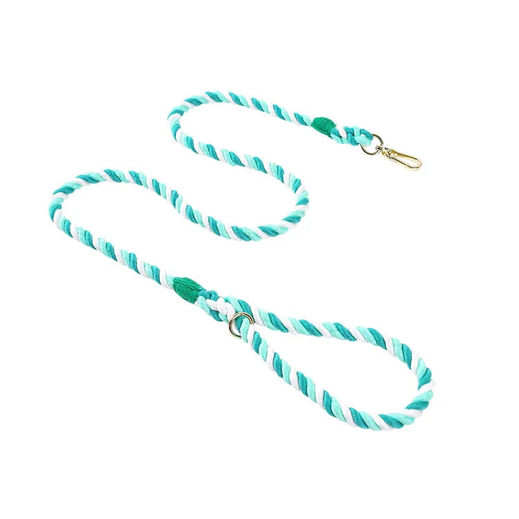 Dog Multi-Function Hand-Woven Gradient Dog Leash Outdoor Walking Training Rope D