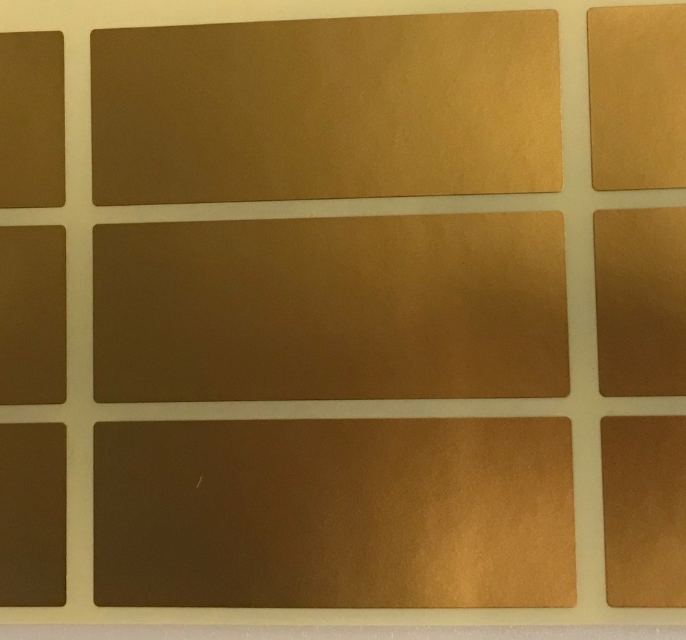 Large - Gold - 30 x 78mm Colour Code Rectangles / Folder / File Sticky Labels