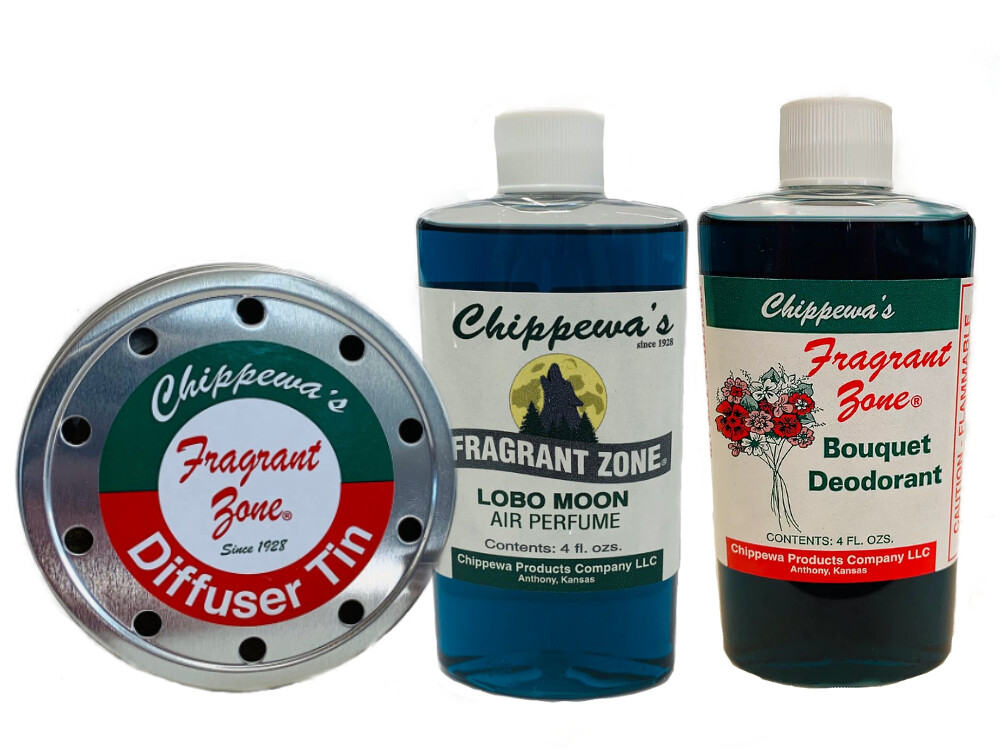 FRAGRANT ZONE air perfumes and diffuser tins Small Bundle