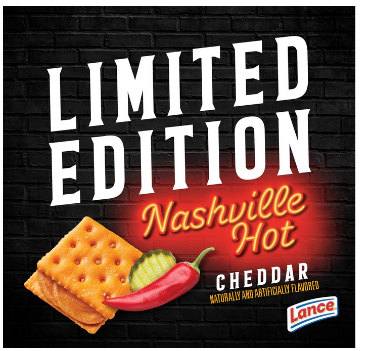 Lance Nashville Hot Cheddar Sandwich Crackers, 10 Pack