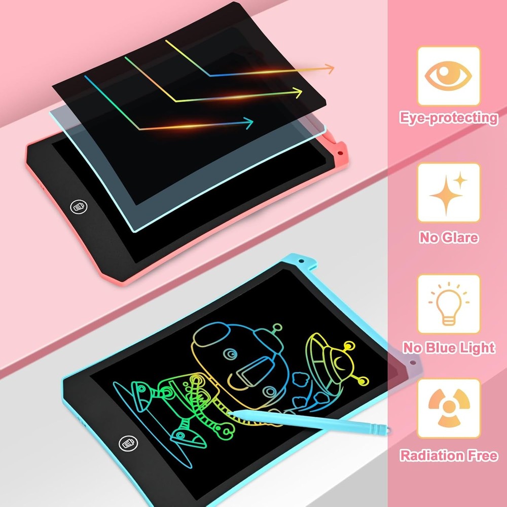 Cimetech 2 Pack 8.5" LCD Writing Tablet Kids Drawing Pad Doodle Board