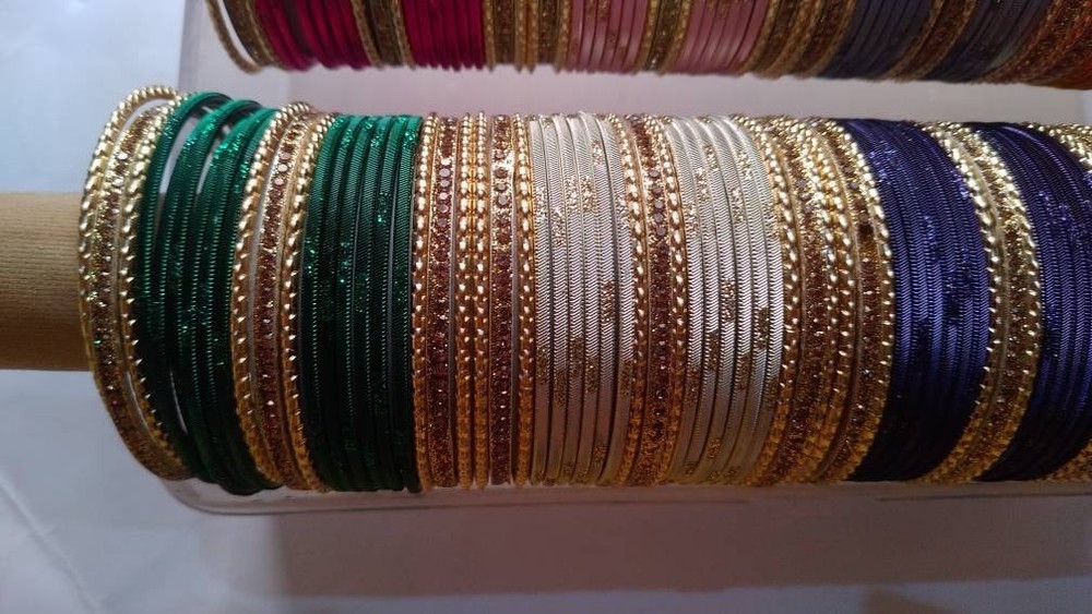 Bollywood Indian 168 Metal Non Precious Bangles Set