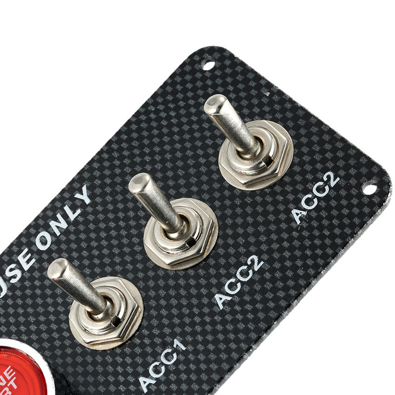 Racing Start/Stop Button Power Toggle Carbon Fiber Panel Button Ignition Engine