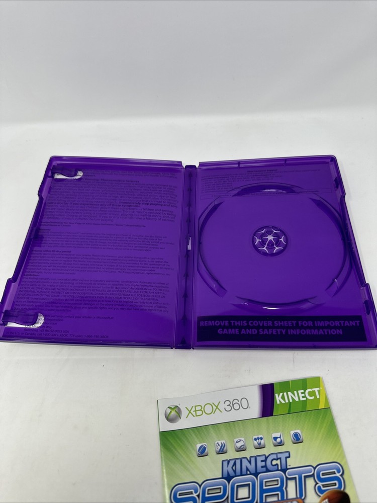 Microsoft Xbox 360 Kinect Sensor Bar with 2 Games Bundle TESTED WORKING