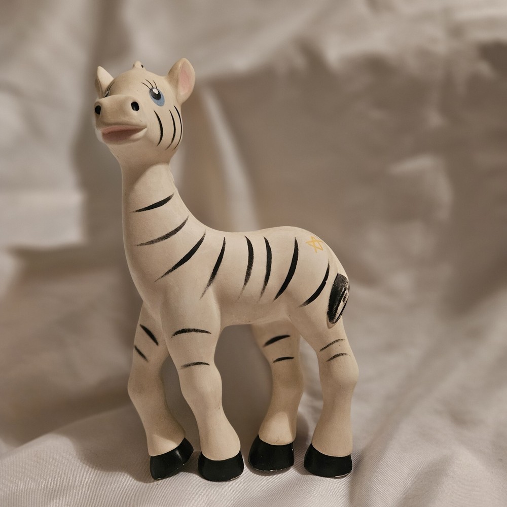 Zeta Zebra squeak toy silicone teether