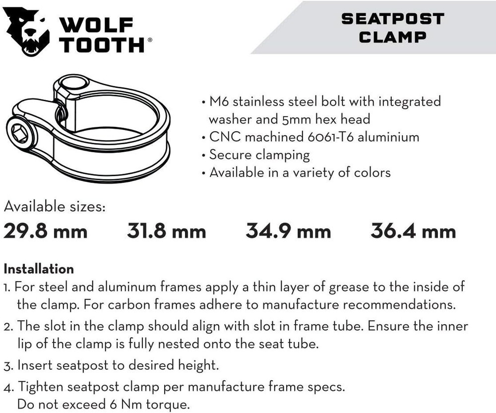 Aluminum Seatpost Clamp - Black