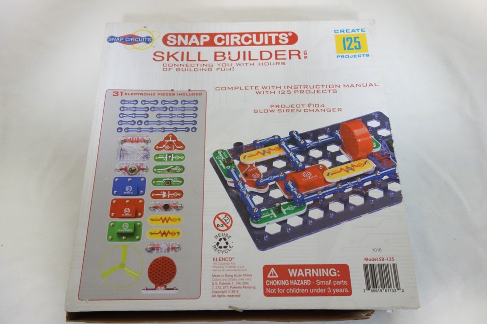 Snap Circuits Kit SB-125 Electronics Learning Kit Elenco 100% Complete