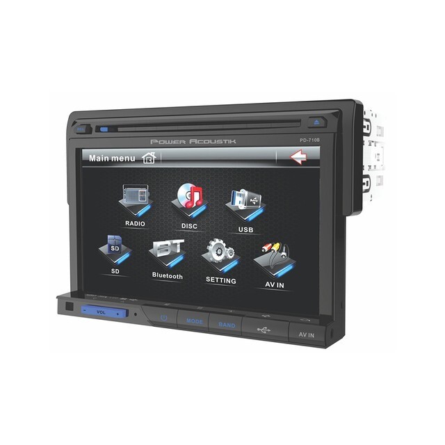 Power Acoustik PD-710B | 7" Single Din Flip-Out Touchscreen Head Unit Bluetooth