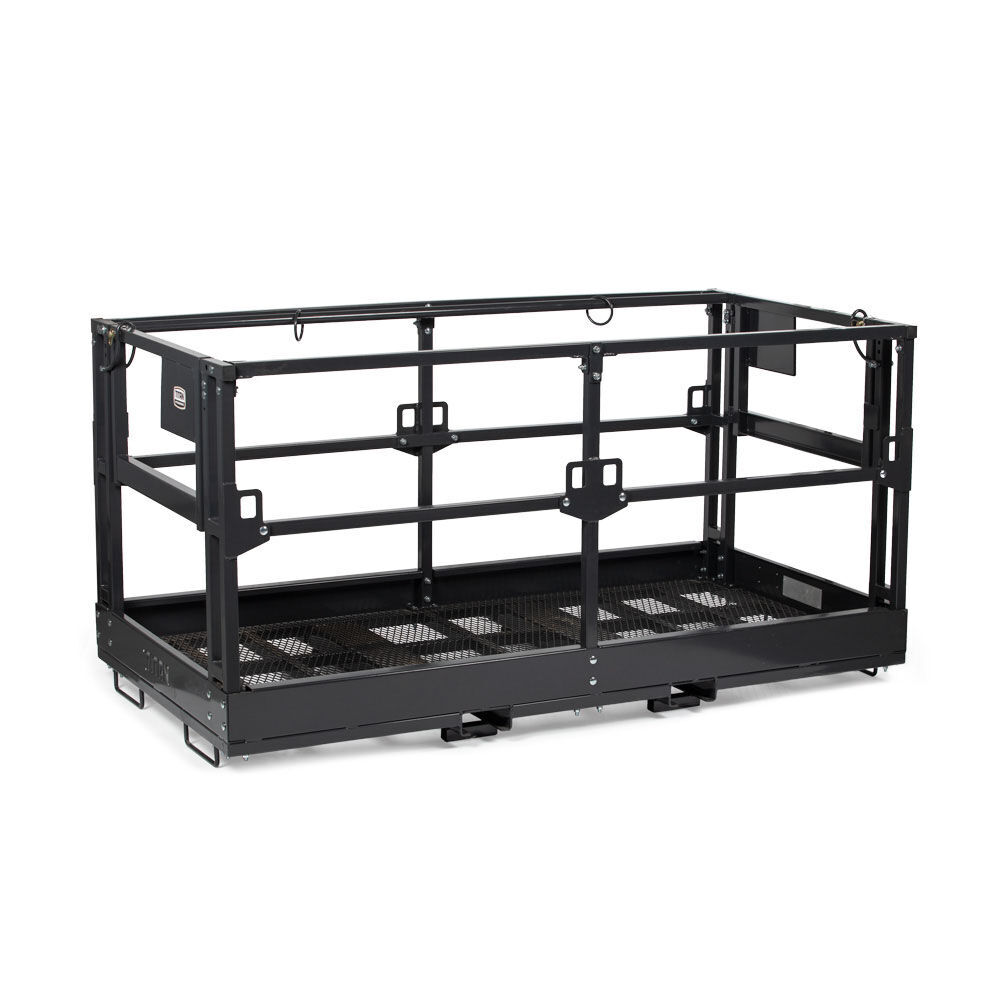 Titan Attachments 4' x 7'8" Mesh Telehandler Work Platform, Two Man Safety Baske