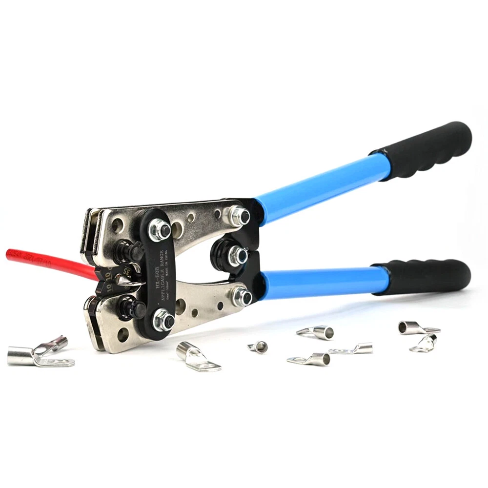 Crimping Tool Cable Lug Crimper Wire Plug Pliers Battery Terminal Assortment Kit