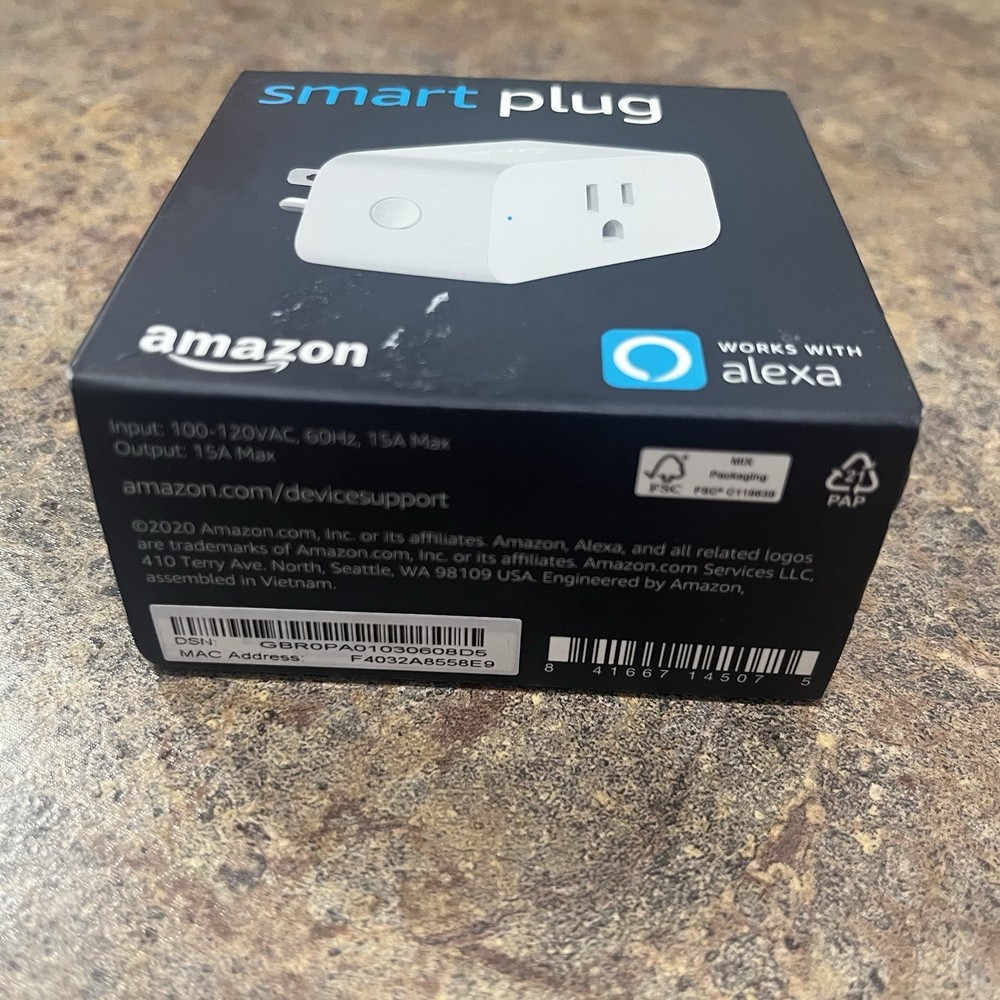 Amazon Alexa Smart Plug White 3 Prong