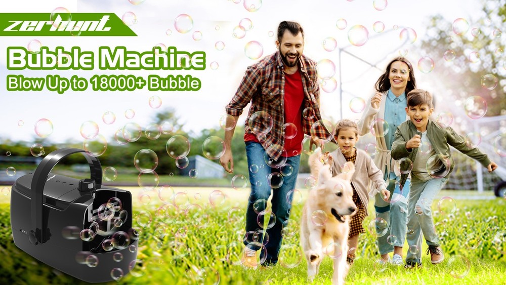 Automatic Bubble Machine - 18000+ Bubbles/Min, Durable Bubble Blower for Kids, B