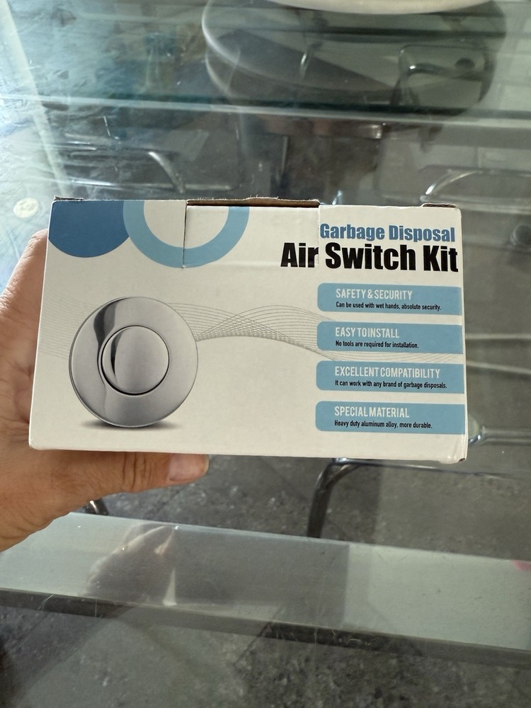 Kitchen Garbage Disposal Air Switch With Power Cord Kit