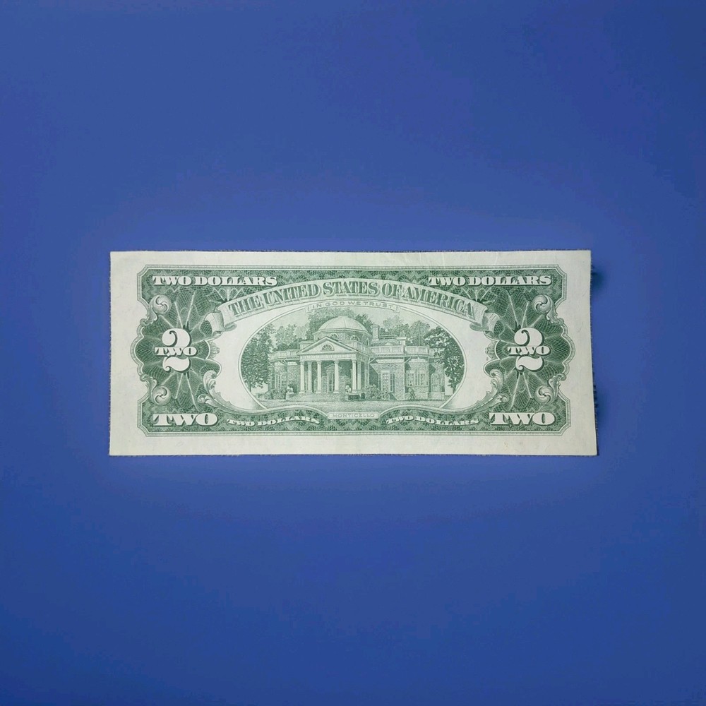 1963 $2 DOLLER RED BANK NOTE VF