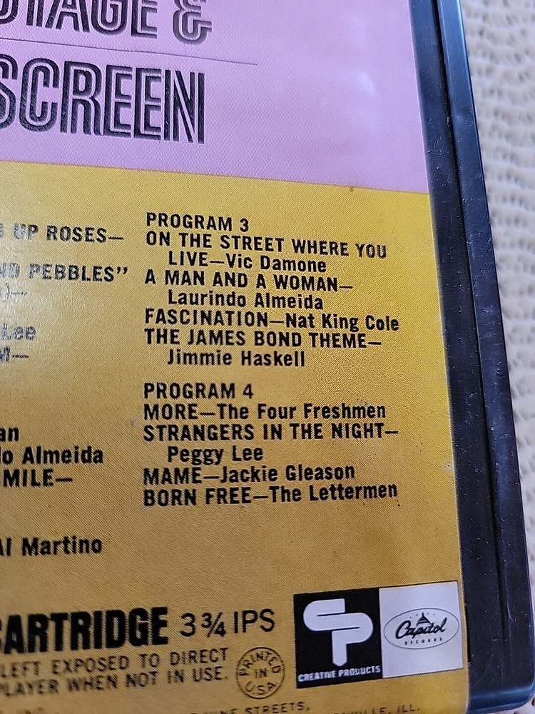 Great Hits From Stage & Screen 8-Track - Tested & Works