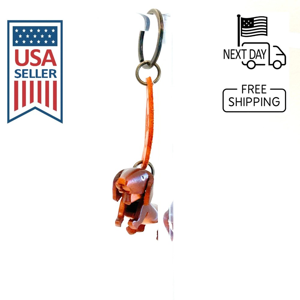 Dachshund Handmade Leather Keyring