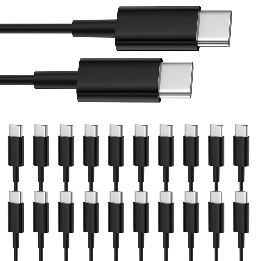 USB C to USB C Cable 20-Pack Bulk 3Ft Type C Charging and Data Cord Multipack...