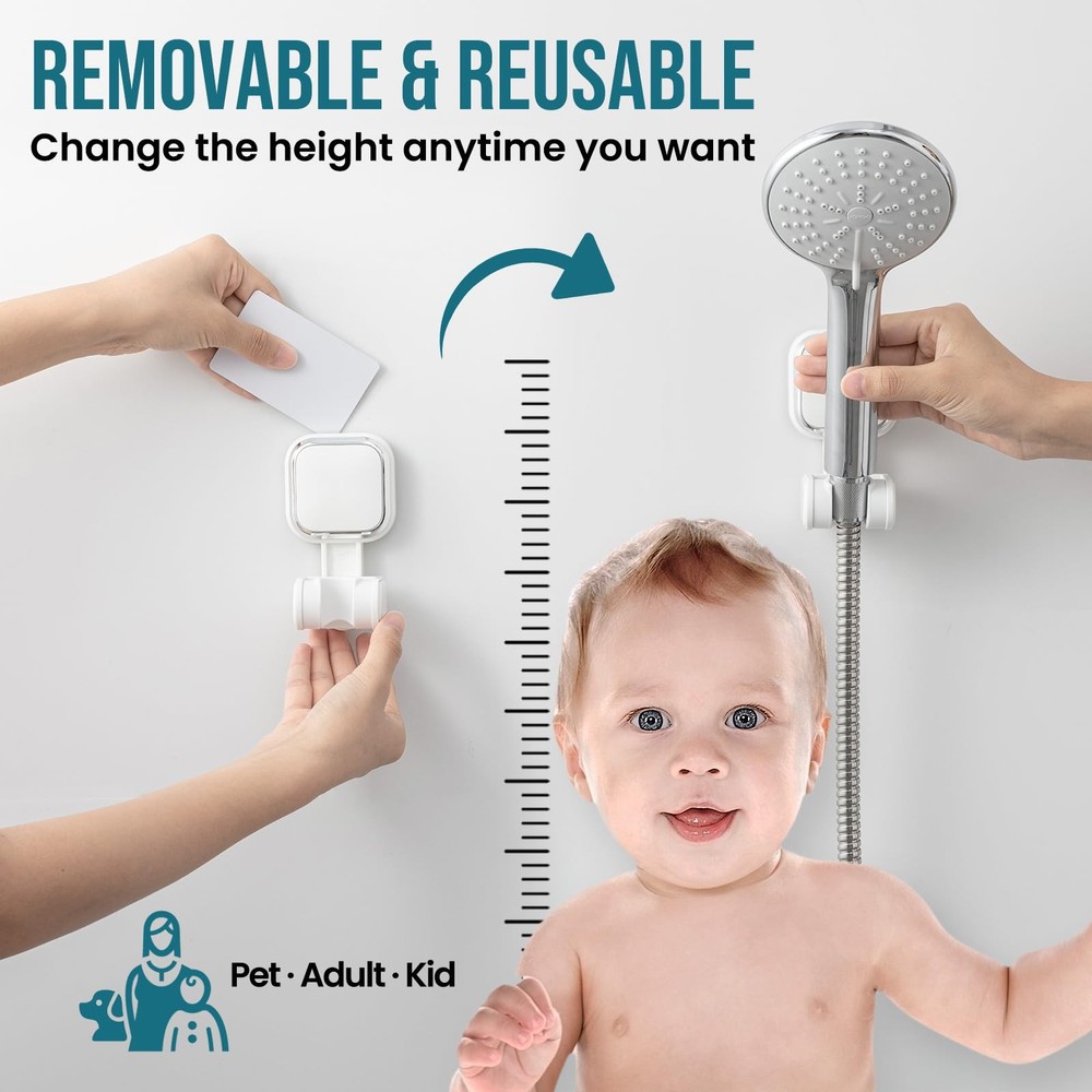 TAILI Shower Head Holder Suction, Handheld Bracket, Height Angle...