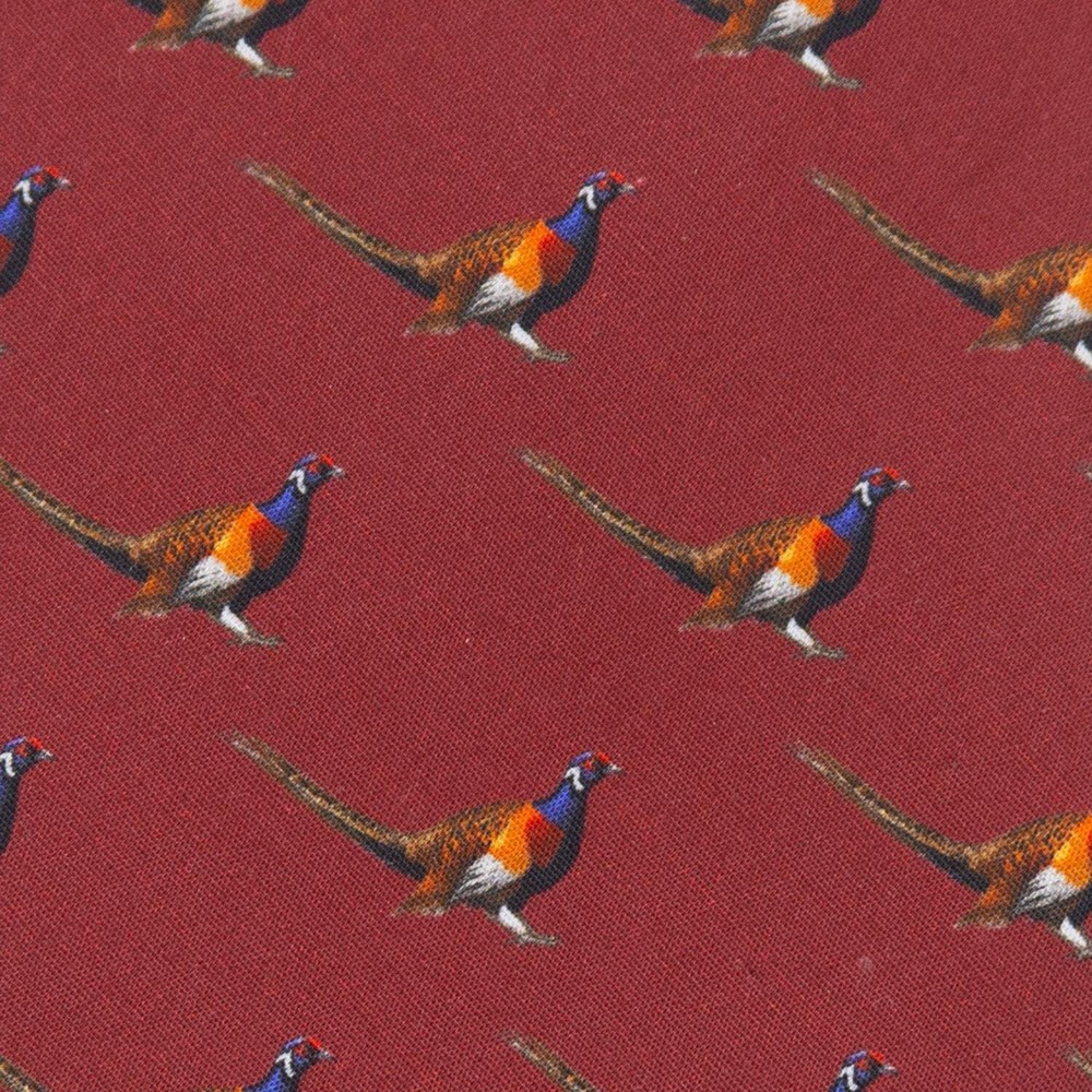 Pheasant Burgundy Men's Tie