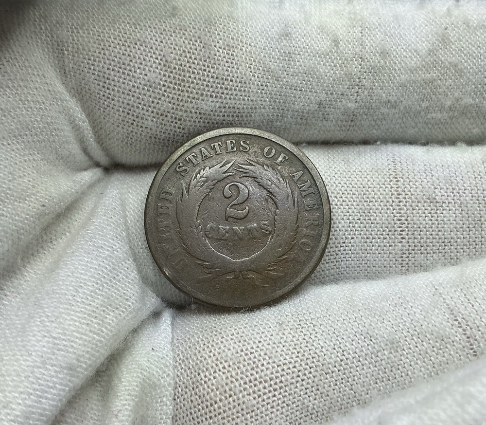 1864 Two Cent Piece P343