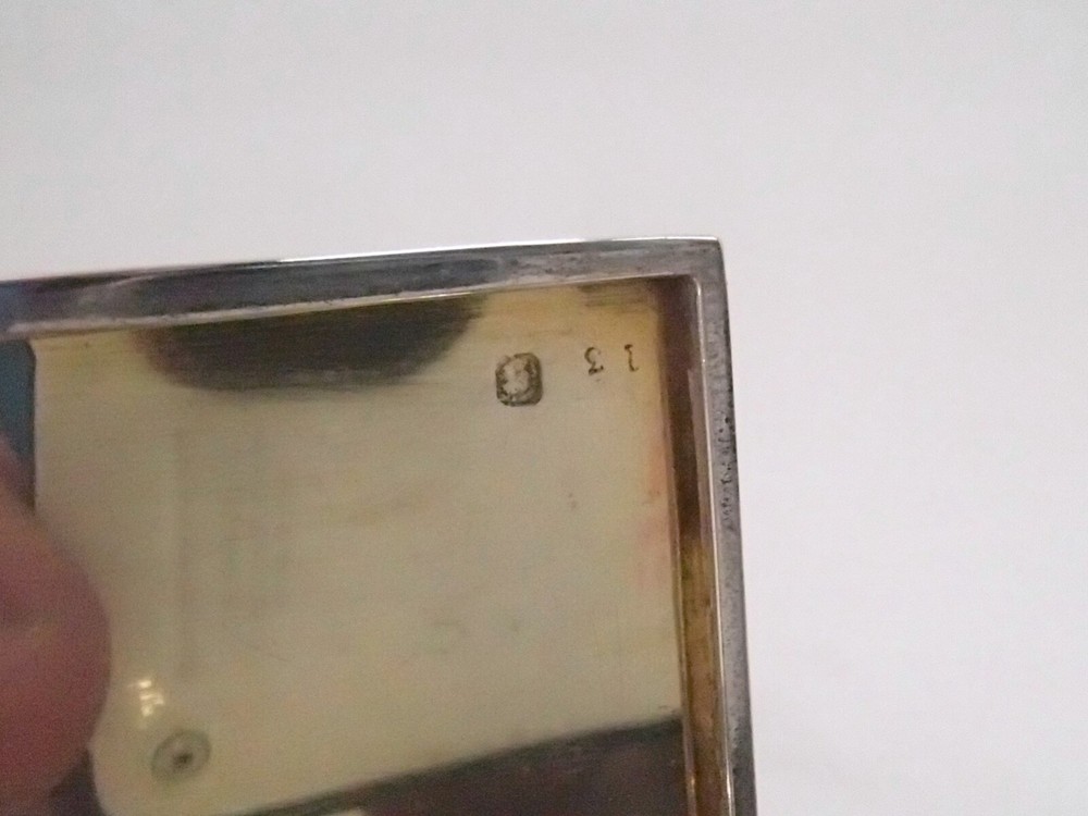 BEAUTIFUL RECTANGULAR CIGARETTE BOX SOLID SILVER VERMEIL ORIGIN FRANCE
