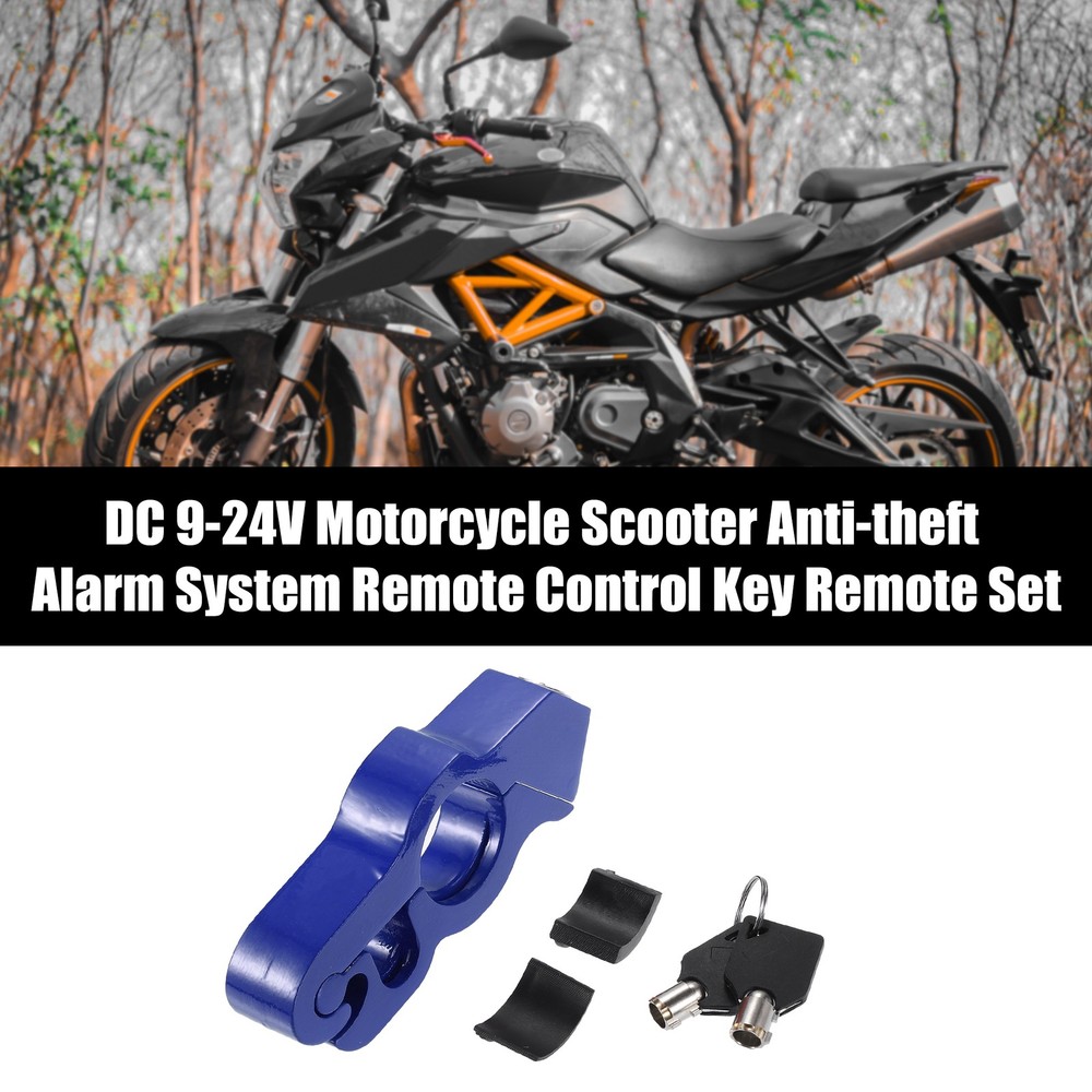 1 Set Motorcycle Grip Lock Handlebar Throttle Security Lock Anti-Theft Blue
