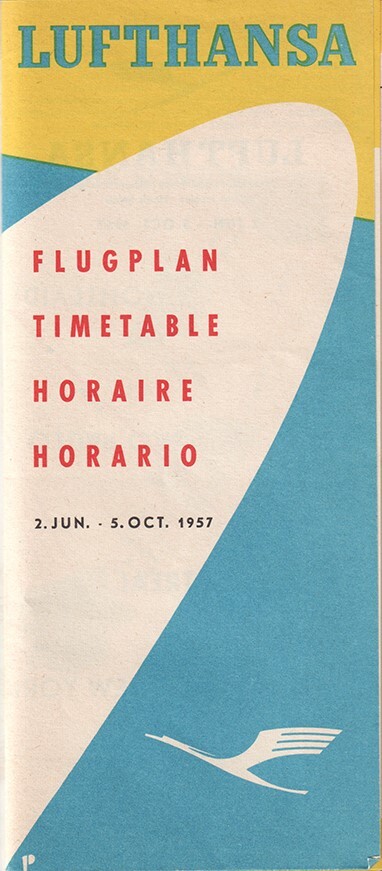 Lufthansa timetable 1957/06/02