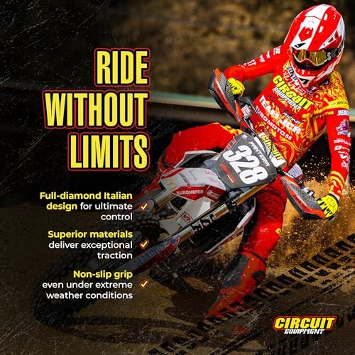 - Circuit V Motorcycle Grip - Internal Lock, Polymer and Full Diamond Texture