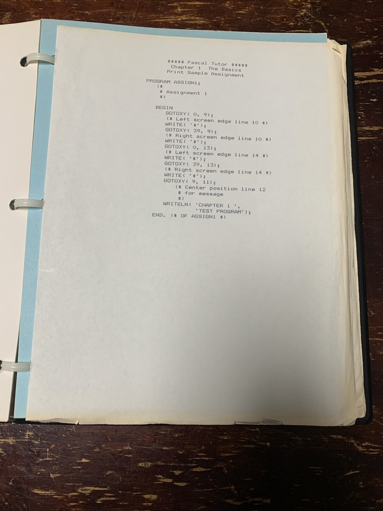 Pascal Tutor Apple II Computer Disks School Kit