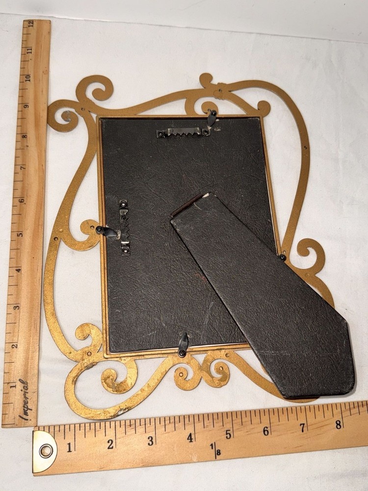 Rustic Bronze Swirl Tabletop Vanity Mirror Frame Decor